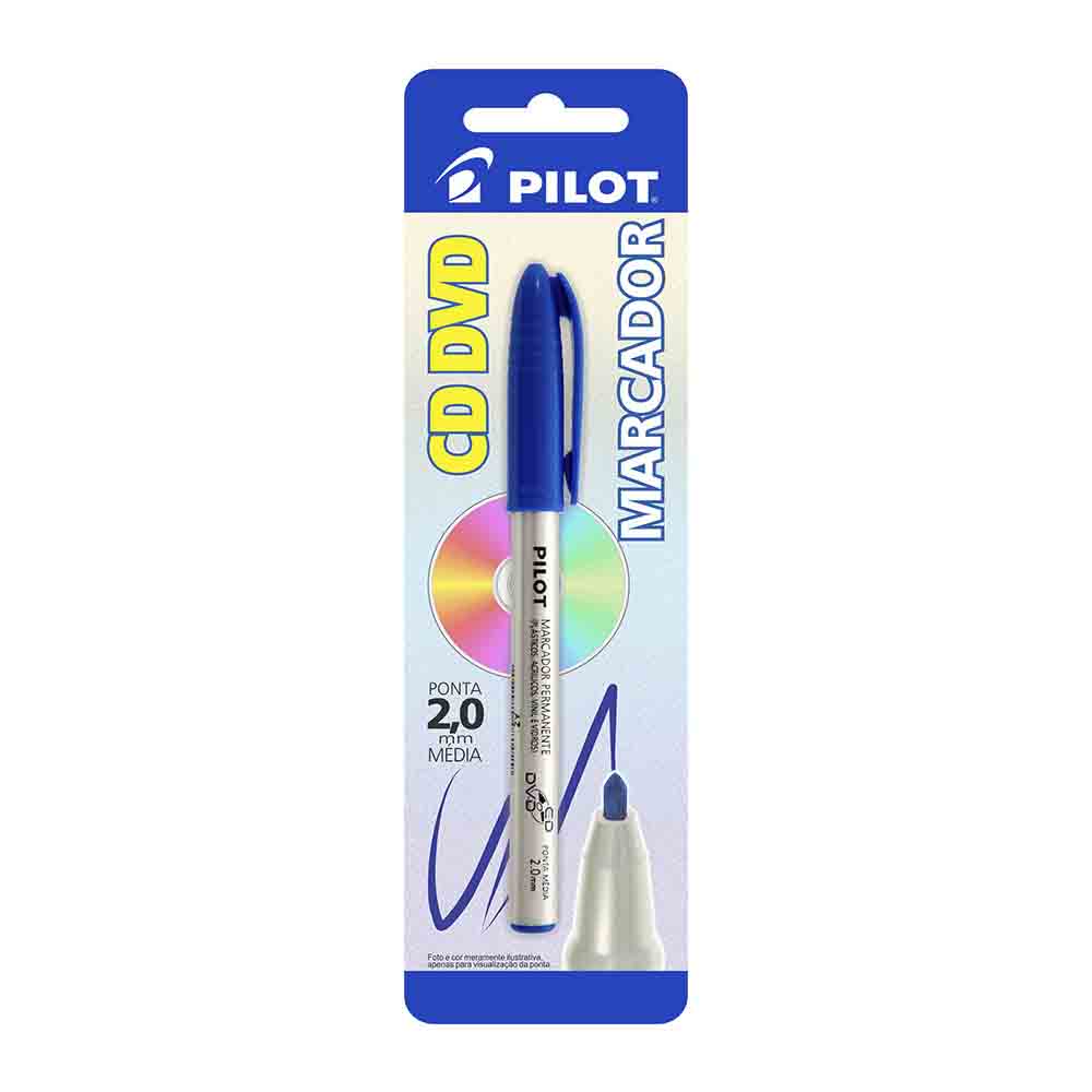 CANETA MARCADOR CD PILOT 2.0 AZUL