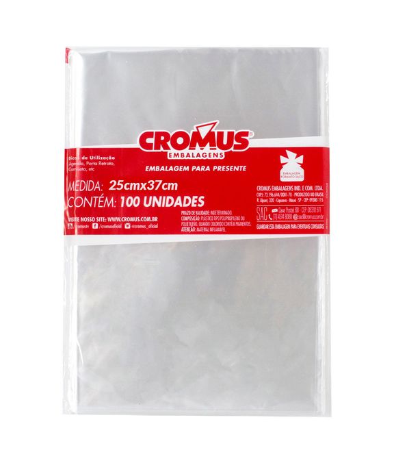 SACO PRESENTE 25X37 INCOLOR C/50 UN