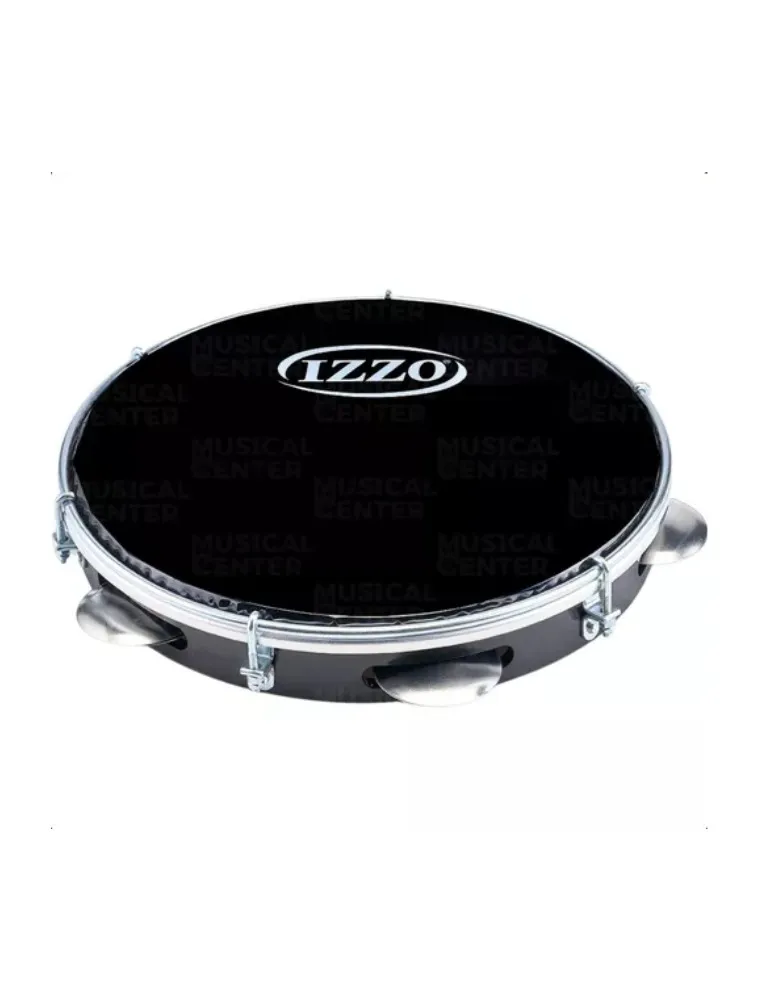 PANDEIRO 10" ABS C/PELE PRETA IZZO (3440)