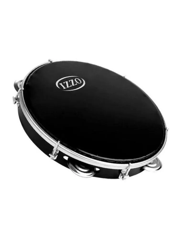 PANDEIRO 10" ABS C/PELE PRETA IZZO (3440)