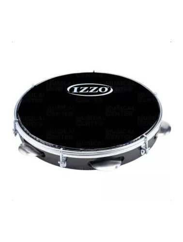 PANDEIRO 10" ABS C/PELE PRETA IZZO (3440)