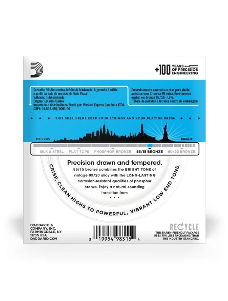ENC VIOLAO D'ADDARIO AC EZ910-B+PL011 25058MEX
