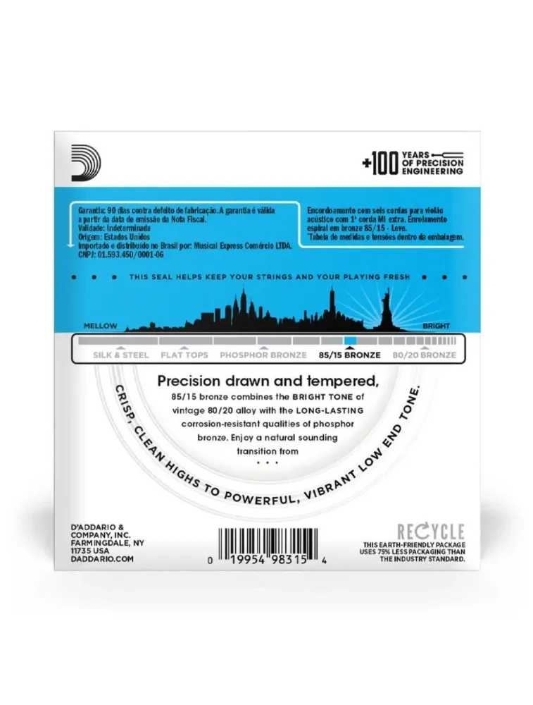 ENC VIOLAO D'ADDARIO AC EZ910-B+PL011 25058MEX
