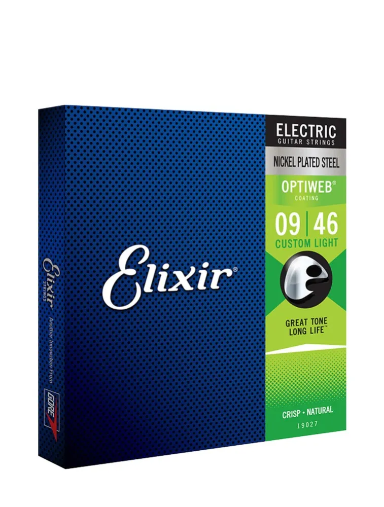 ENC GUIT.009 CUSTOM LIGHT C/REVEST.OPTIWEB 19027 ELIXIR(IZ12091)