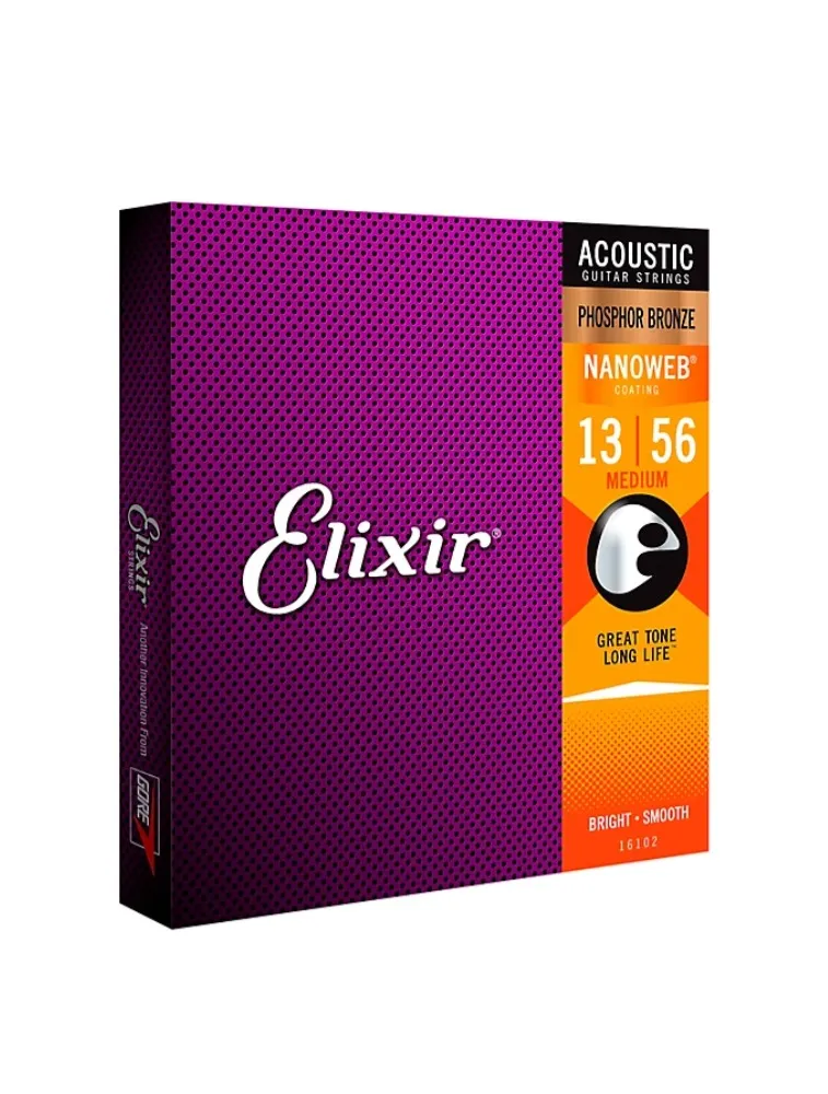 ENC VIOLAO ACO PACK L3P2(IZ15382) 013 MEDIUM PHOSPHOR BRONZE NANOWEB ELIXIR