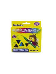 Giz de Cera Triangular: Big 12 cores - Acrilex