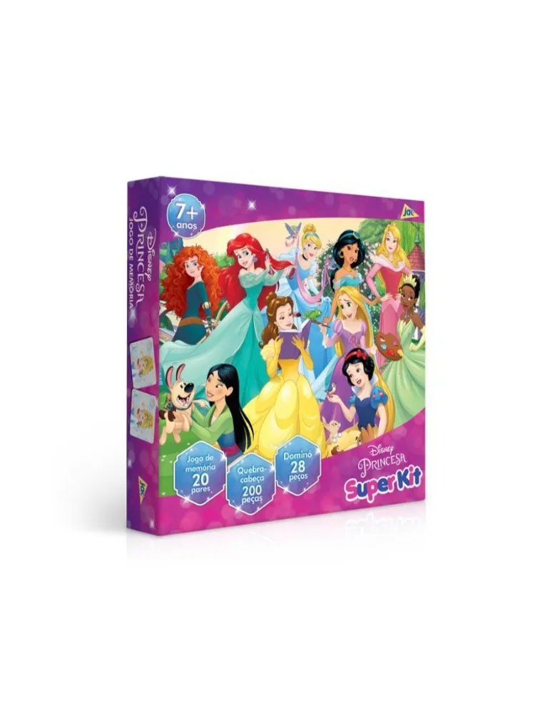 Super Kit: QC - MEMÓRIA - DOMINÓ - Princesas da Disney