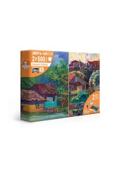 Quebra-Cabeça: 500pçs - Paisagebs Búlgaras - Manhã no Campo/Entardecer na Cidade