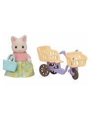 Conjunto de Passeio de Bicicleta Mamãe Gato Primavera - Sylvanian Families