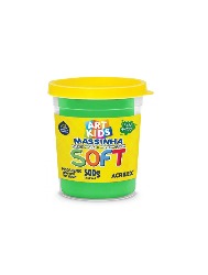 Massa para Modelar Soft - 500G - Verde - ACRILEX