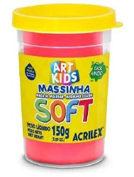 Massa para Modelar Soft - 150g - Vermelho- ACRILEX