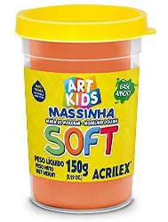 Massa para Modelar Soft - 150g - Laranja- ACRILEX