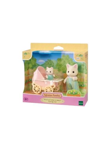 Conjunto Carrinho de Bebê - Papai e Bebê Gatos Primavera