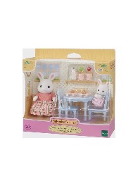Mesa de Café da Manhã: Mamãe e Bebê Coelhos de Neve - Sylvanian Families