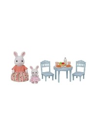 Mesa de Café da Manhã: Mamãe e Bebê Coelhos de Neve - Sylvanian Families