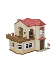 Casa Telhado Vermelho c/ Luzes - Sótão Secreto