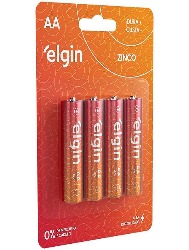 Pilha Zinco Pequena: AA - Elgin