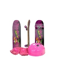 Skate com Acessórios - Rosa