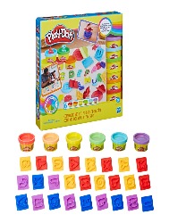 Play Doh: Conjunto de Massinha - Letras - Kit com 6 potes
