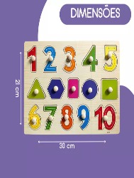 Encaixe Divertido com Pinos - Números e Formas