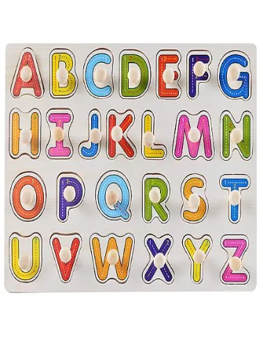 Encaixe Divertido com Pinos - Letras