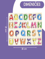 Encaixe Divertido com Pinos - Letras