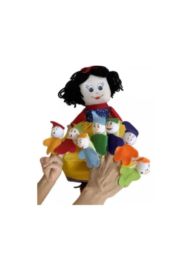 Fantoches 3x1: Branca de Neve, 7 anões, príncipe e bruxa