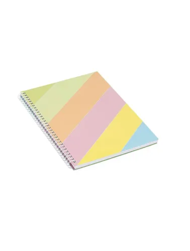 Caderno Capa Dura Pautado - Colorido - BRW