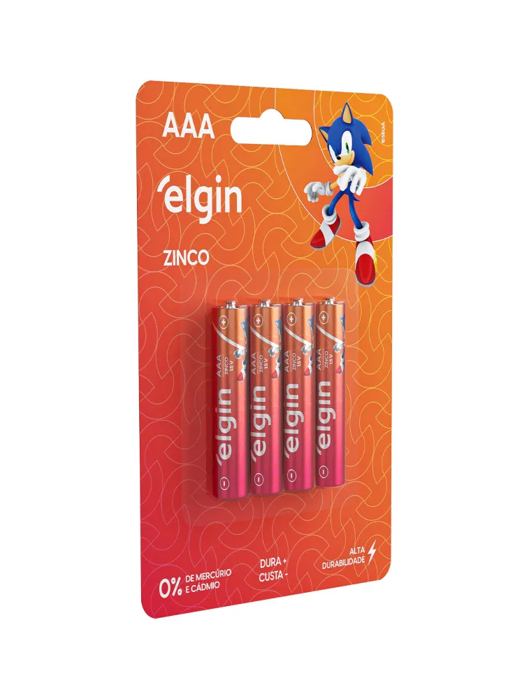Pilha Zinco AAA Palito - Elgin
