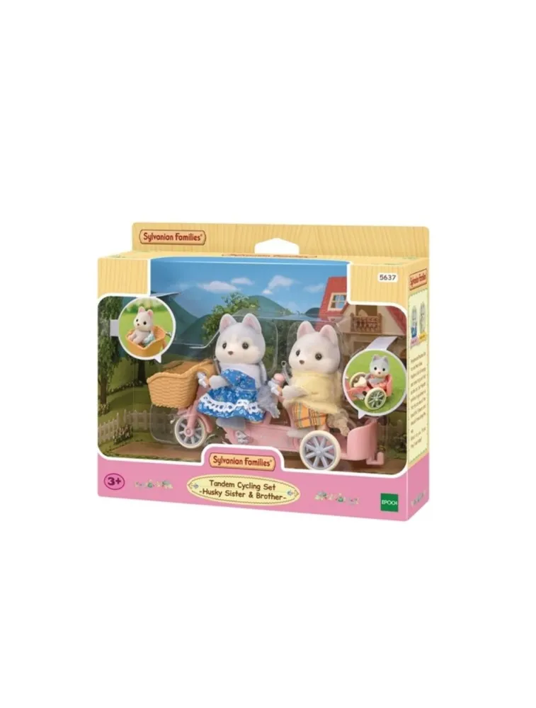 Conjunto Bicicleta Dupla - Irmã e Irmão Huskys