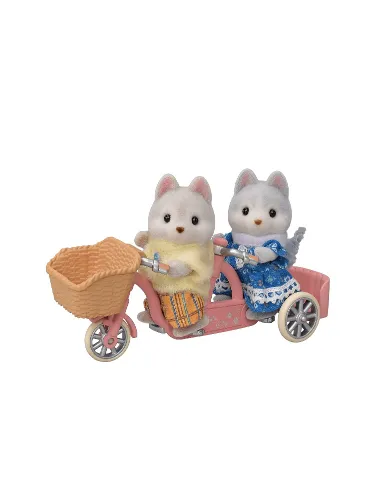 Conjunto Bicicleta Dupla - Irmã e Irmão Huskys