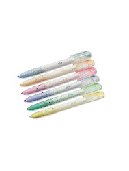 Conj. Marca texto c/ Glitter Star - 6 cores - Fofy