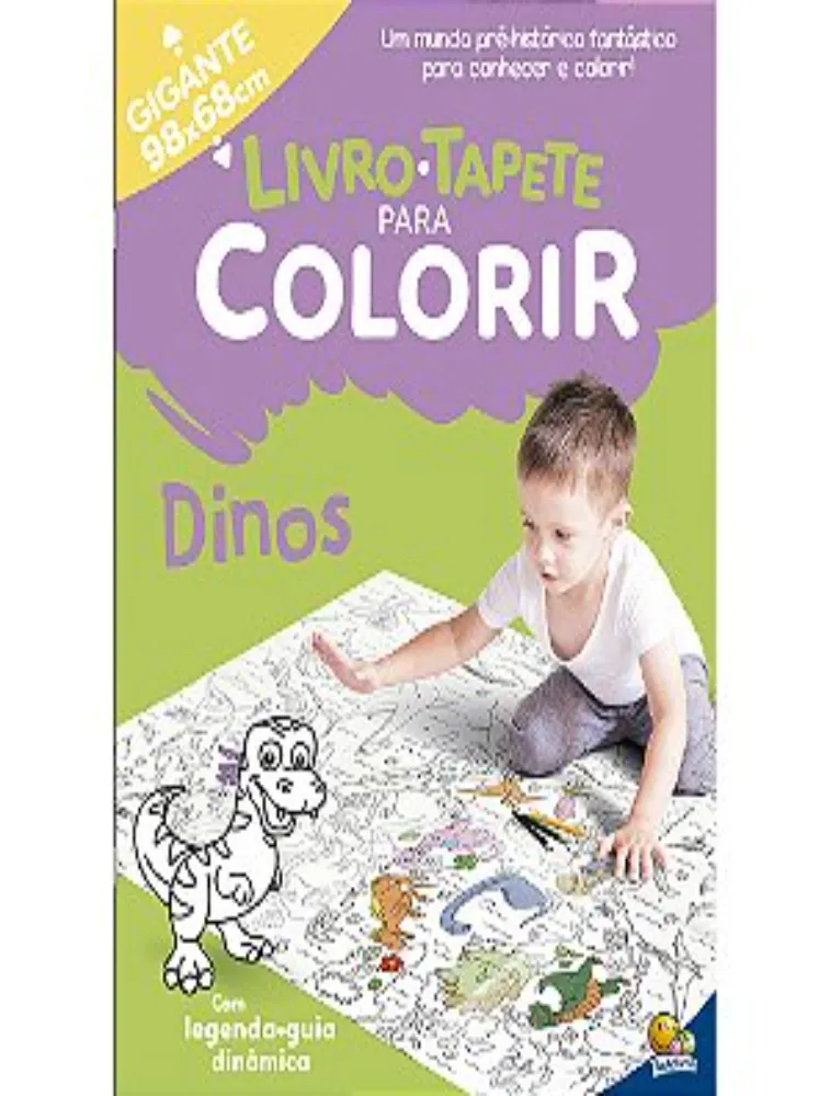 Livro-Tapete para Colorir: Dinos