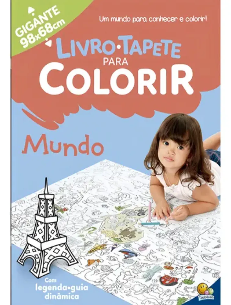 Livro-Tapete para Colorir: Mundo