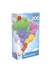 Quebra-Cabeça: 200pçs - Mapa do Brasil