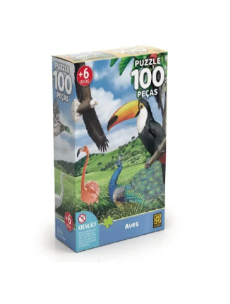 Quebra-Cabeça: 100pçs - Aves
