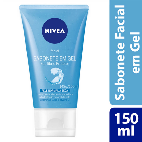 Sabonete Facial em Gel Nivea Equilíbrio Nutritivo 150mL 