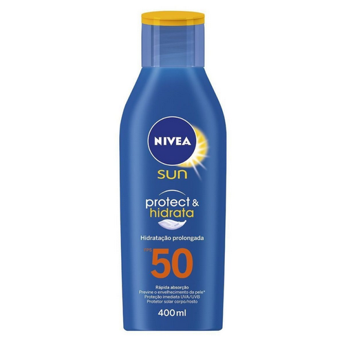 Protetor Solar Corporal e Facial Nivea Sun Protect & Hidrata FPS 50, 1 unidade com 200mL 