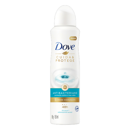 Desodorante Antitranspirante Antibacteriano Dove Cuida & Protege aerossol, 1 unidade com 150mL 