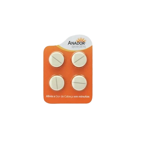 Anador 500mg, blíster com 4 comprimidos 