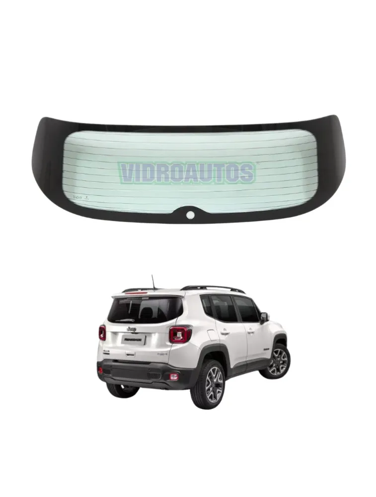Vidro Vigia Jeep Renegade 2015 a 2025 térmico com furo