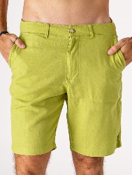 BERMUDA LINHO BLEND - VERDE OLIVA