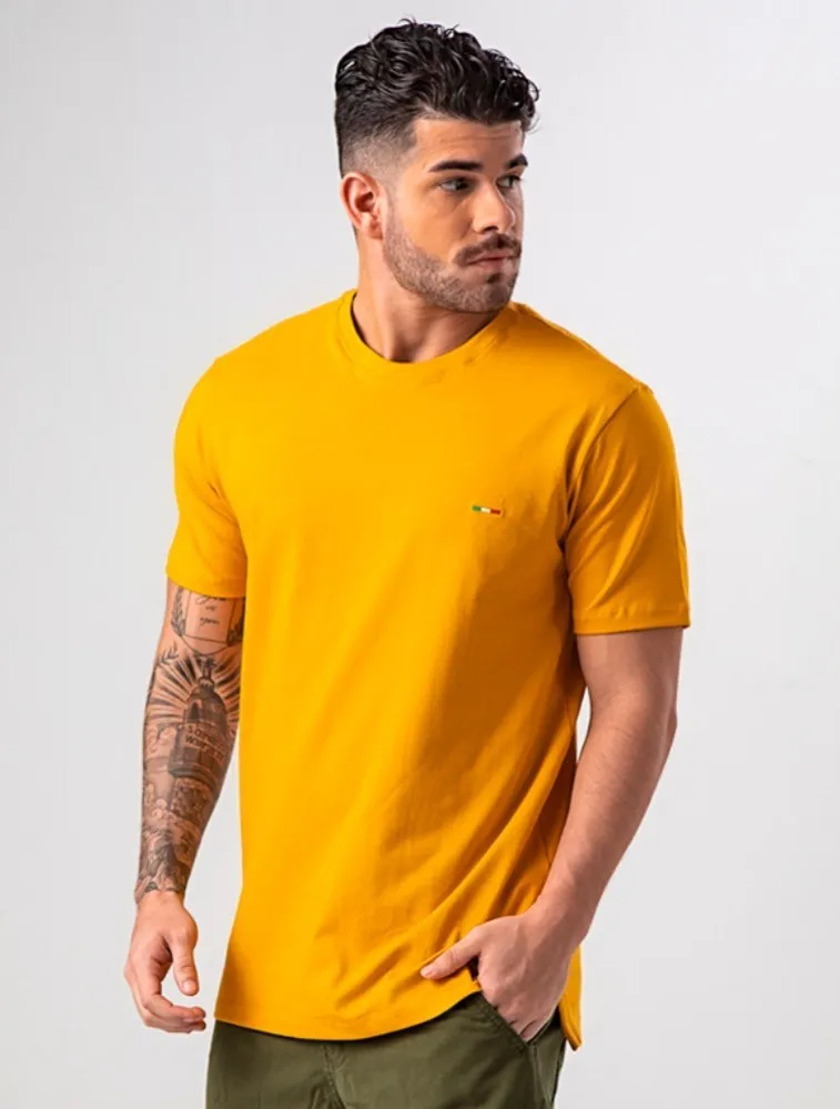 T SHIRT BÁSICA AMARELO OURO