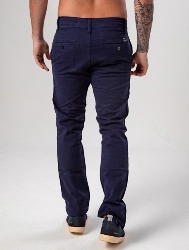 CALÇA SARJA CHINO AZUL MARINHO