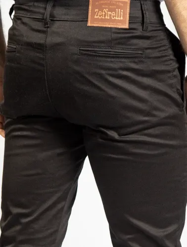 CALÇA SARJA CHINO PRETA