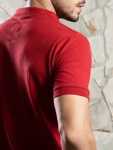 POLO ITALIA PIQUET C/ELASTANO - VERMELHO