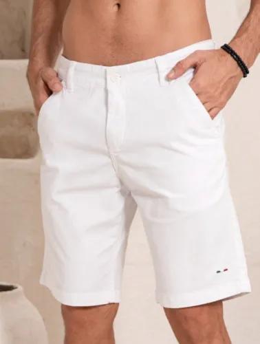 BERMUDA CHINO SARJA C/ELASTANO BRANCO