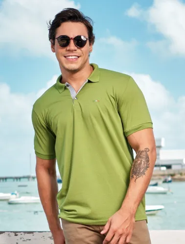 POLO COTTON PLUS VERDE CLARO