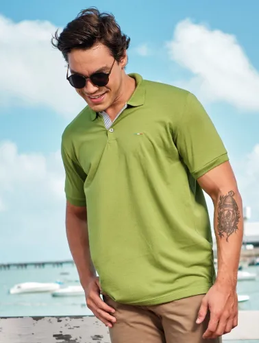 POLO COTTON PLUS VERDE CLARO