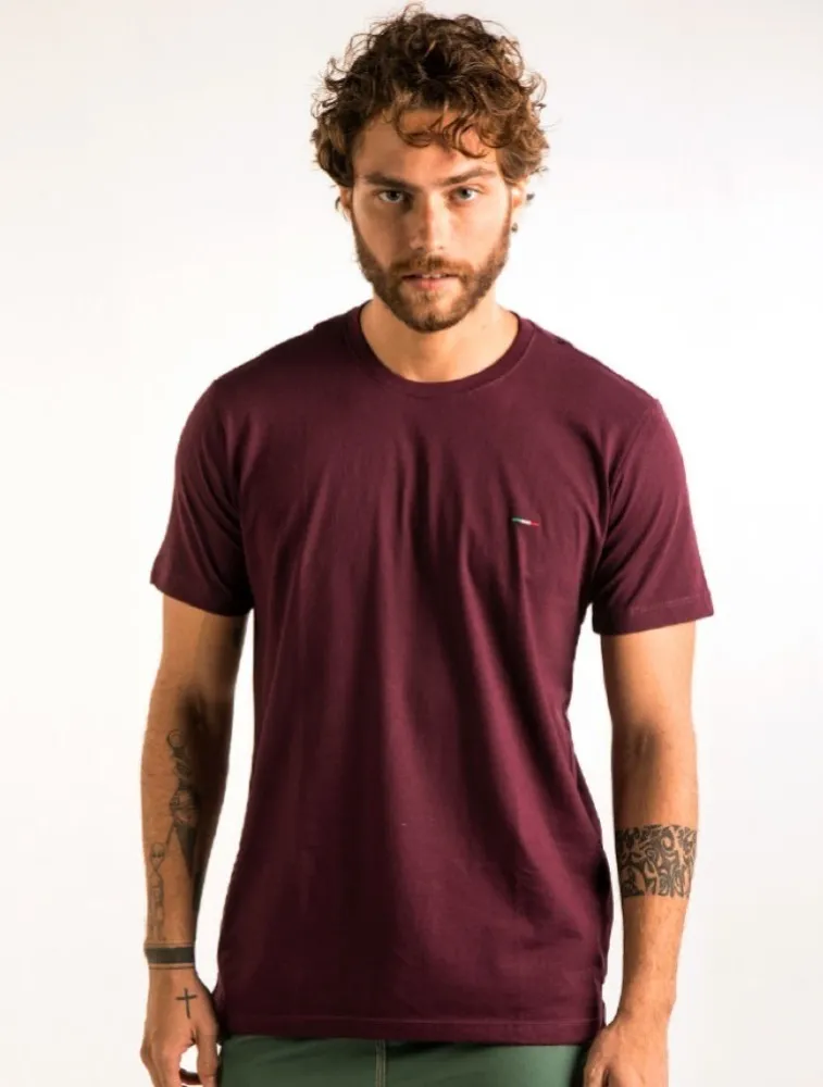 T SHIRT BASICA VINHO